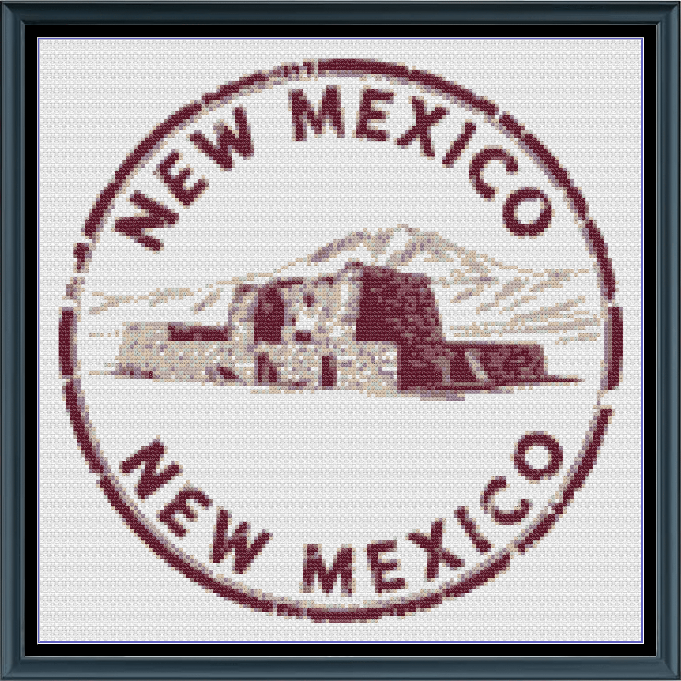 Stitching Jules Design Cross Stitch Pattern New Mexico US State Counted Cross Stitch Pattern | Instant Download PDF